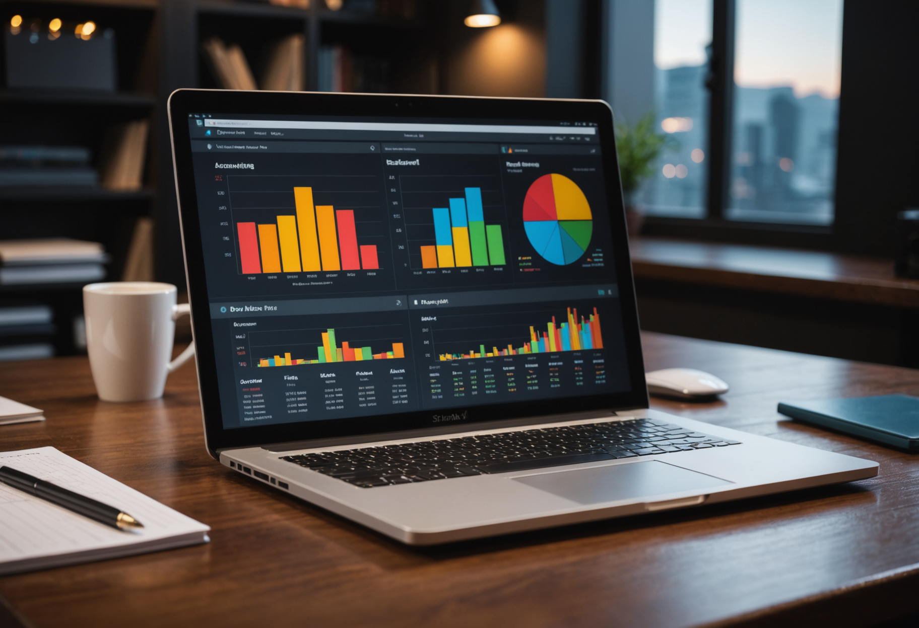 Cloud-based accounting portal on a laptop screen with secure document management